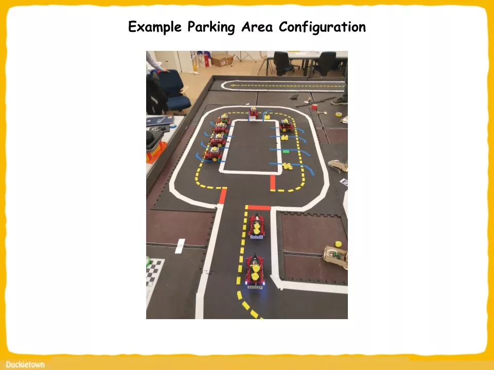 Autonomous parking lot with Duckiebots in Duckietown