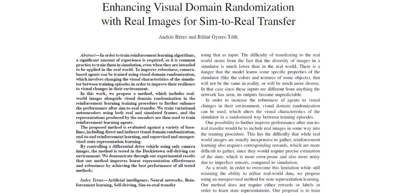 Enhancing Visual Domain Randomization with Real Images for Sim-to-Real Transfer